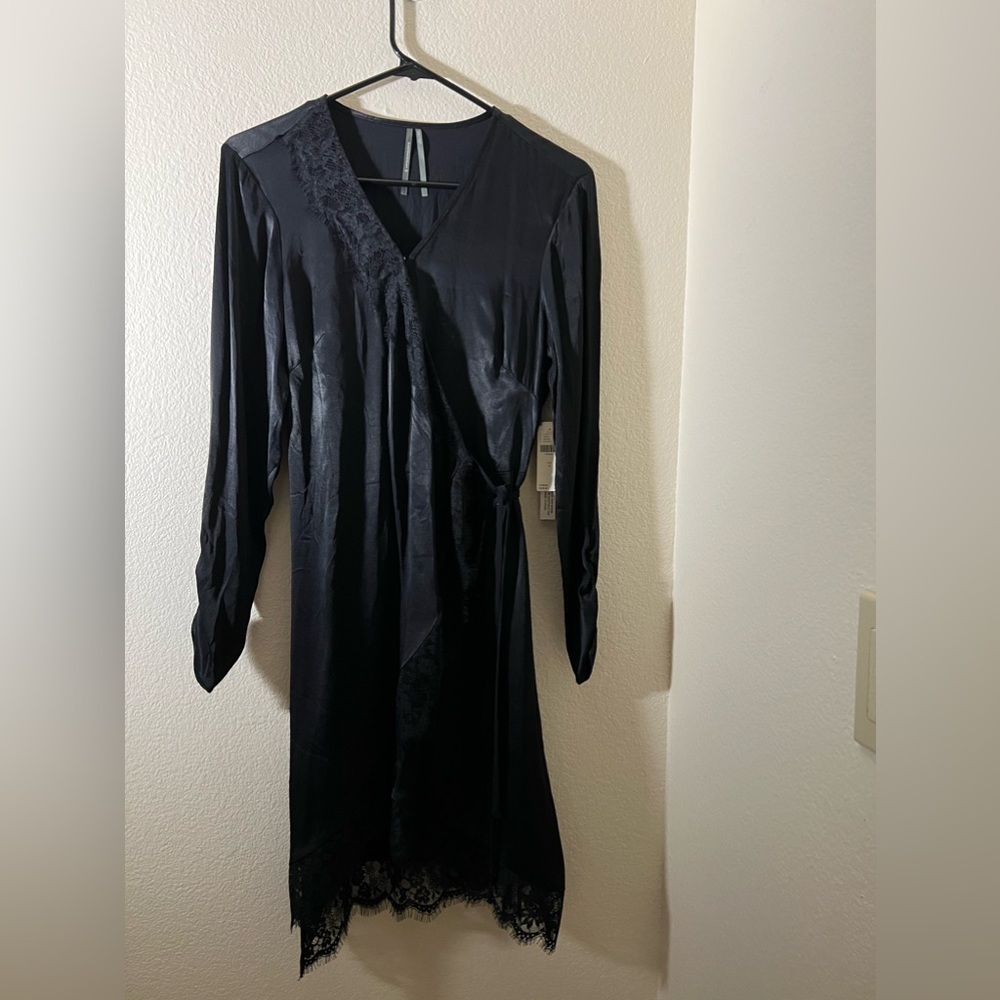 NWT Anthropologie Lace Trimmed Wrap Dress, Size Small